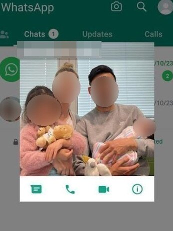 The family photo added to his account is most likely not the scammer's actual picture. Picture: Supplied