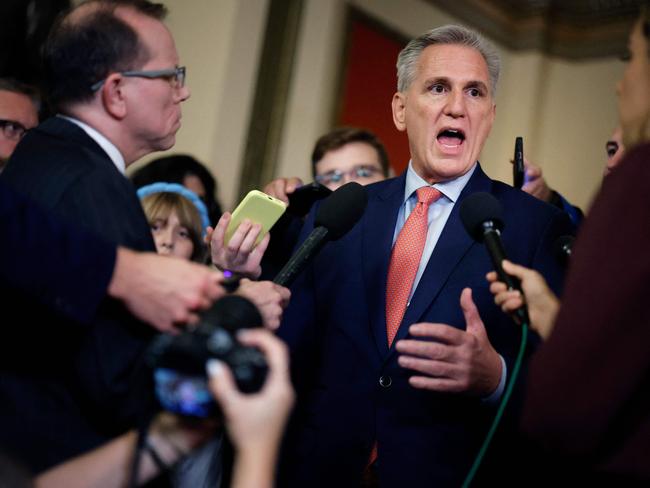 Speaker Kevin McCarthy has been unable to cobble together a deal between his warring party members. Picture: Chip Somodevilla/AFP