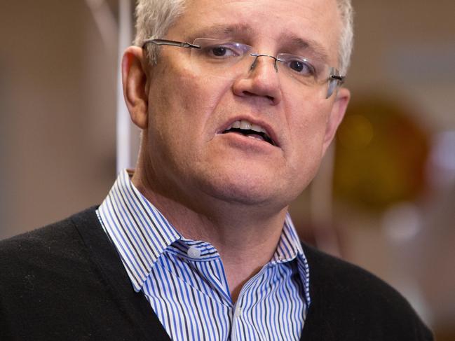 Prime Minister Scott Morrison speaks to the media during a press conference at the Carss Park Narani Child Care Centre in Sydney, Sunday, September 2, 2018. (AAP Image/Paul Braven) NO ARCHIVING