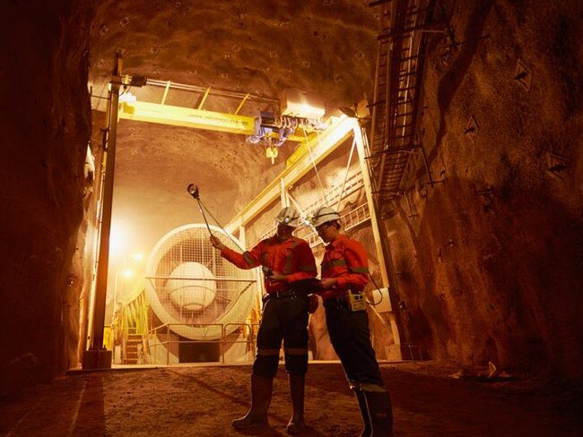 An underground mine at Prominent Hill. More than 80,000 jobs could be created in SA in a new mineral mining boom. Picture: OZ Minerals