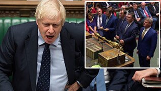 boris Johnson addresses the house of commons