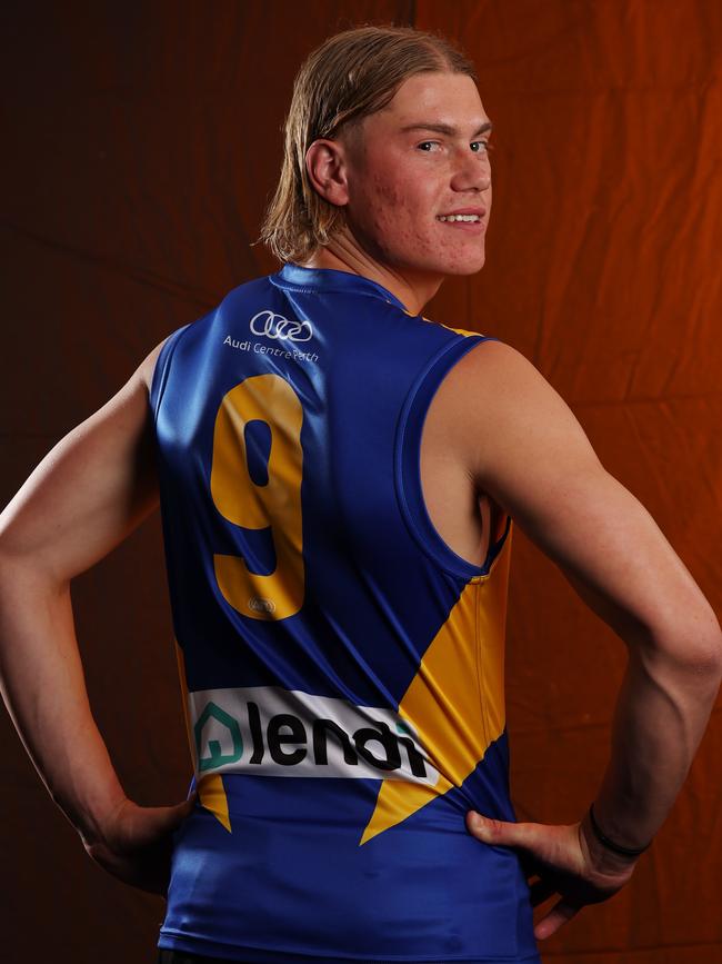 Harley Reid in the famous number 9 West Coast jumper. Pic: Michael Klein