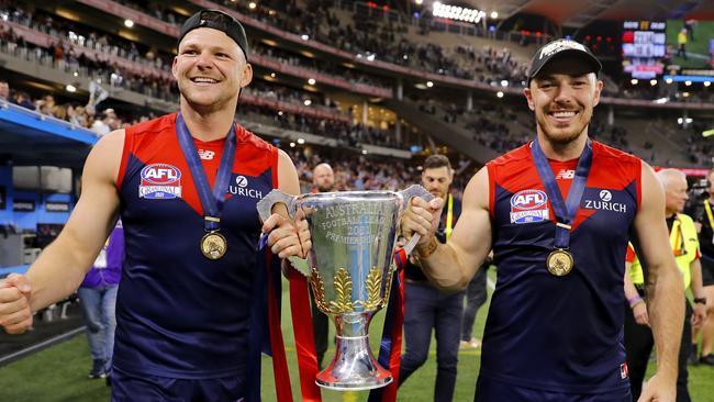 The Dees are partying like it’s 1964. (Photo by Dylan Burns/AFL Photos via Getty Images)