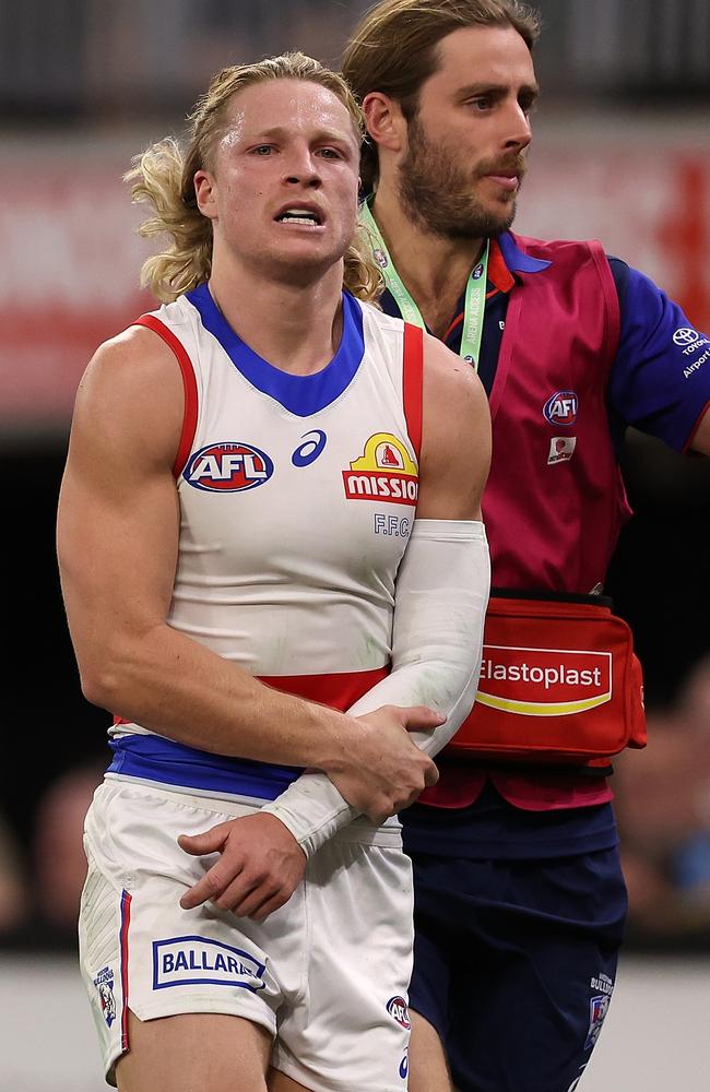 Cody Weightman continues to battle an elbow concern. (Photo by Paul Kane/Getty Images)