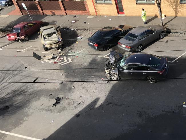 Mater St, the morning after the brawl.