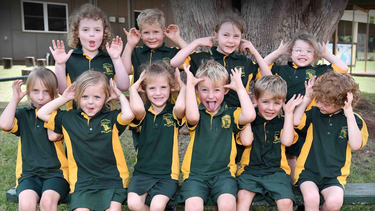 My First Year: Coolabunia State School Prep Stars, (back) Margo, Henry, Mellody, Isabella. (front) Amelia, Ellianna, Abigail, D-Jay, Lewis, Patrick. Picture: Patrick Woods.