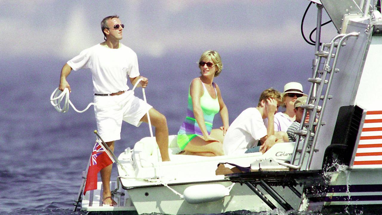 Remember this photo of Princess Diana and Dodi Fayed on his father's superyacht? Picture: Michel Dufour/WireImage