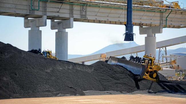 The first loads of bedding coal were delivered to the Wiggins Island Coal Export Terminal (WICET) in March, 2016. . Picture: Mara Pattison-Sowden