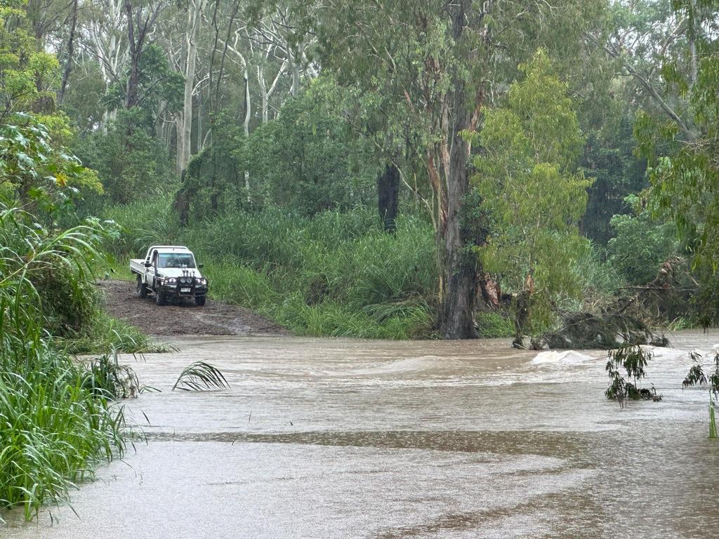 Old Bowen Rd off the Bruce Highway goes under on January 14 at 11.30am. Picture: Heidi Petith.