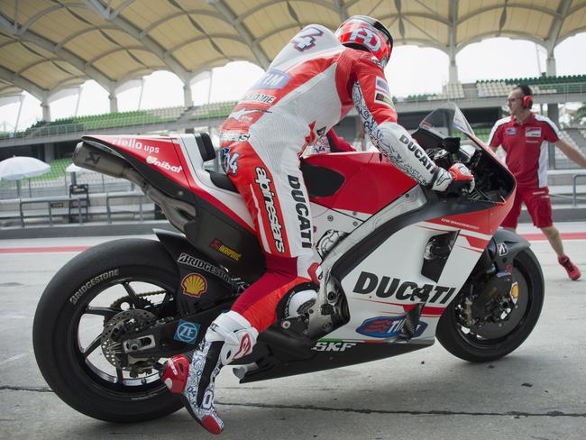 Dovizioso had his first ride of Ducati’s new GP15.