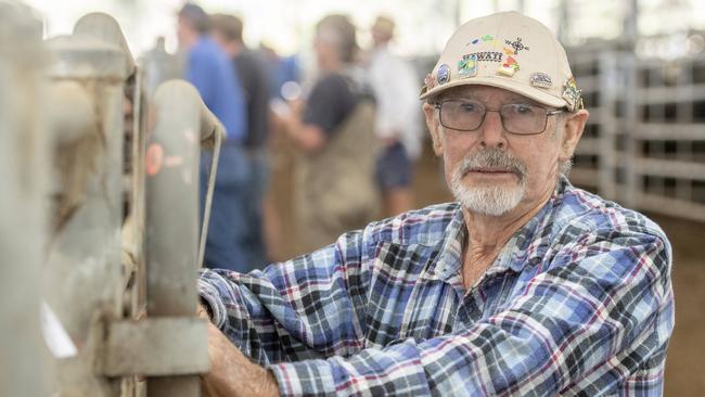 Kevin Ryan from Darraweit Guim was selling cattle at Yea today. Picture: Zoe Phillips