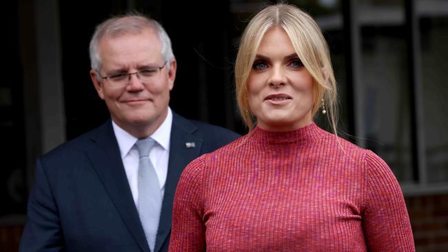 Prime Minister Scott Morrison and Erin Molan, who says the time is not right for her to enter politics. Picture: NCA NewsWire