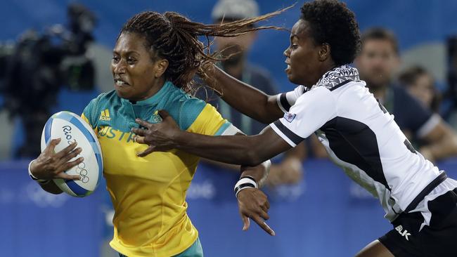 No stopping ‘em! Australia's Ellia Green and her Sevens team breezed past Fiji.