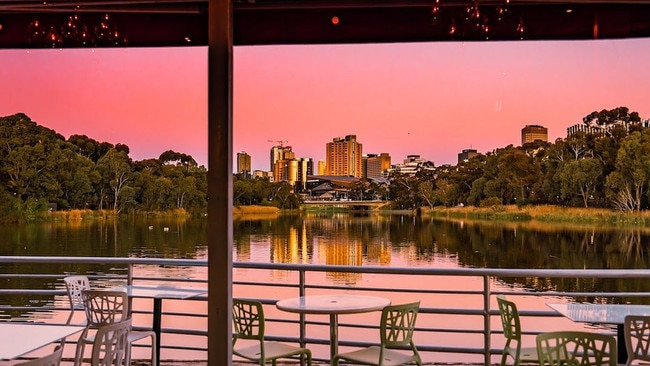 Red Ochre Bar and Grill overlooks the Torrens.