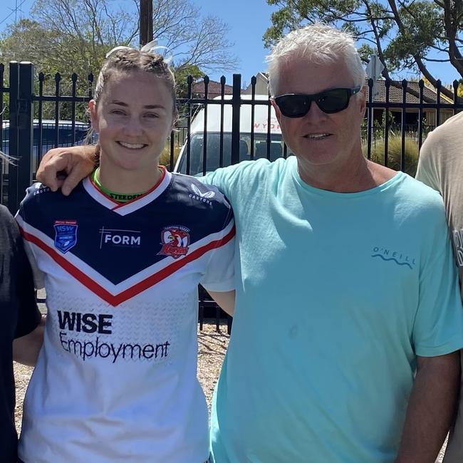 Eels nrlw star Kelsey Clark and dad Geoff Clark