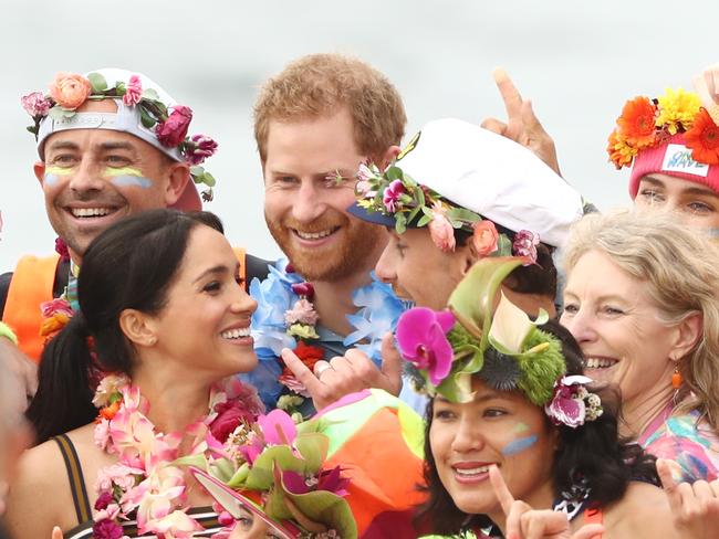 The Royals with Grant Trebilco and Sam Schumacher, founder and co-founder of OneWave. Picture: Getty