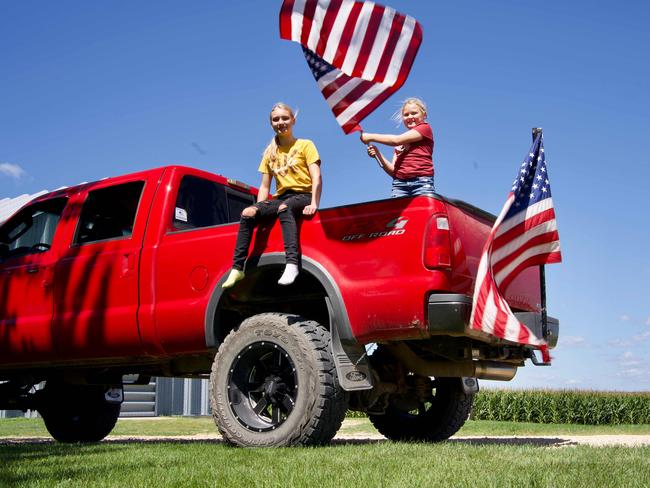 Young Trump supporters in Minnesota. Picture: AFP