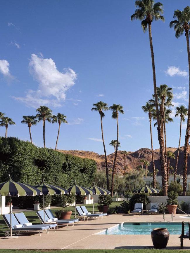 The palm tree-fringed pool at Parker Palm Springs.