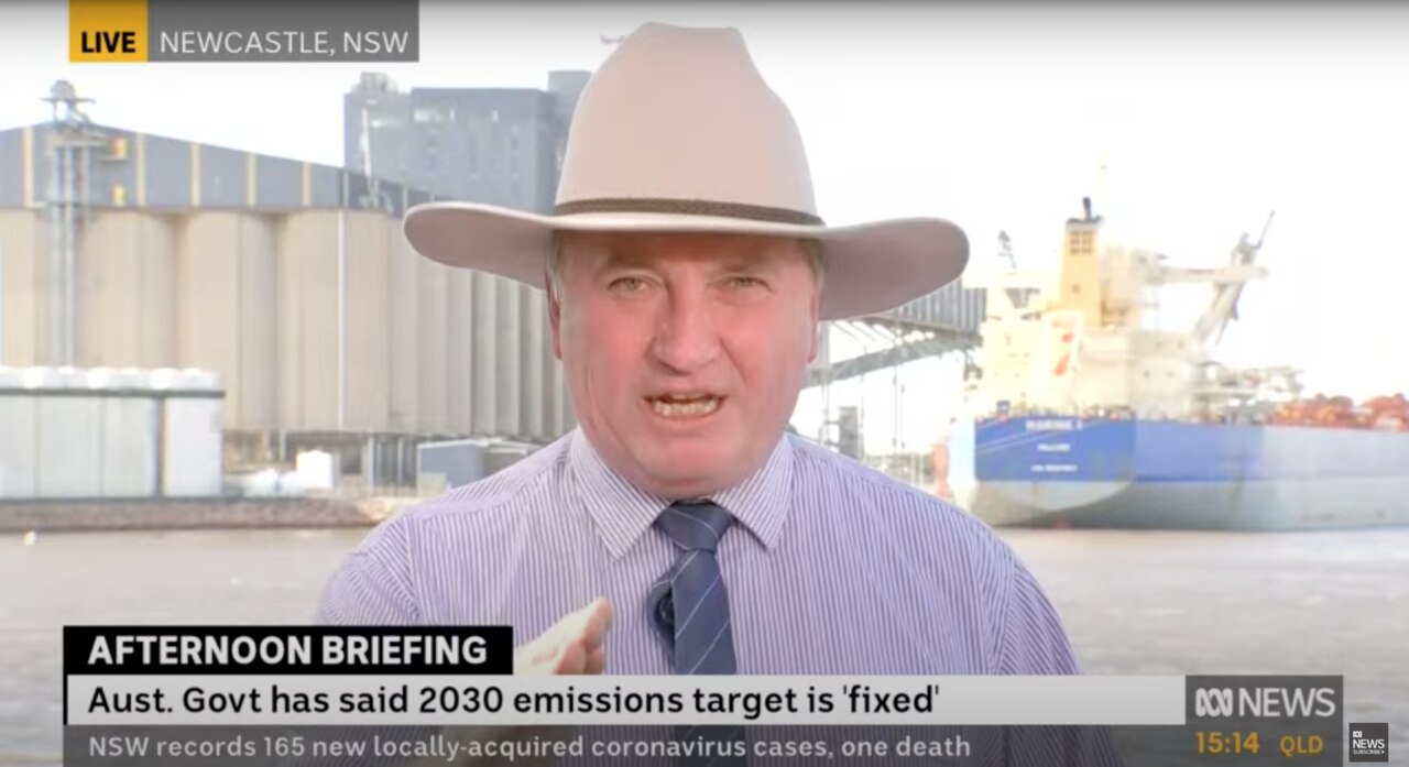 Barnaby Joyce on ABC’s Afternoon Briefing. Picture: ABC