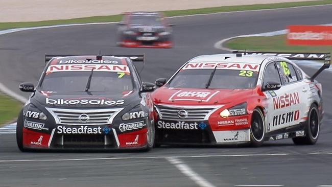 Supercars Todd Kelly Michael Caruso clash at Phillip Island