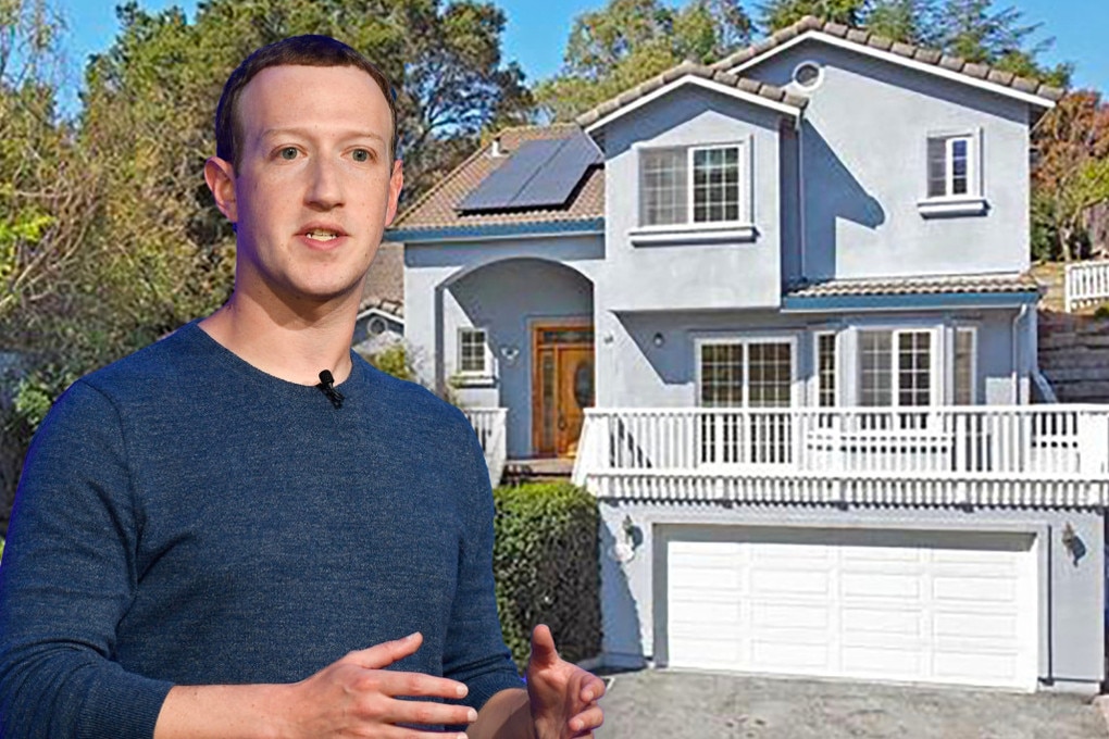 Mark Zuckerberg’s Silicon Valley home during the earliest days of Facebook is now up for rent. He and his co-founders often referred to as “Casa de Facebook.” Picture: Realtor/Getty