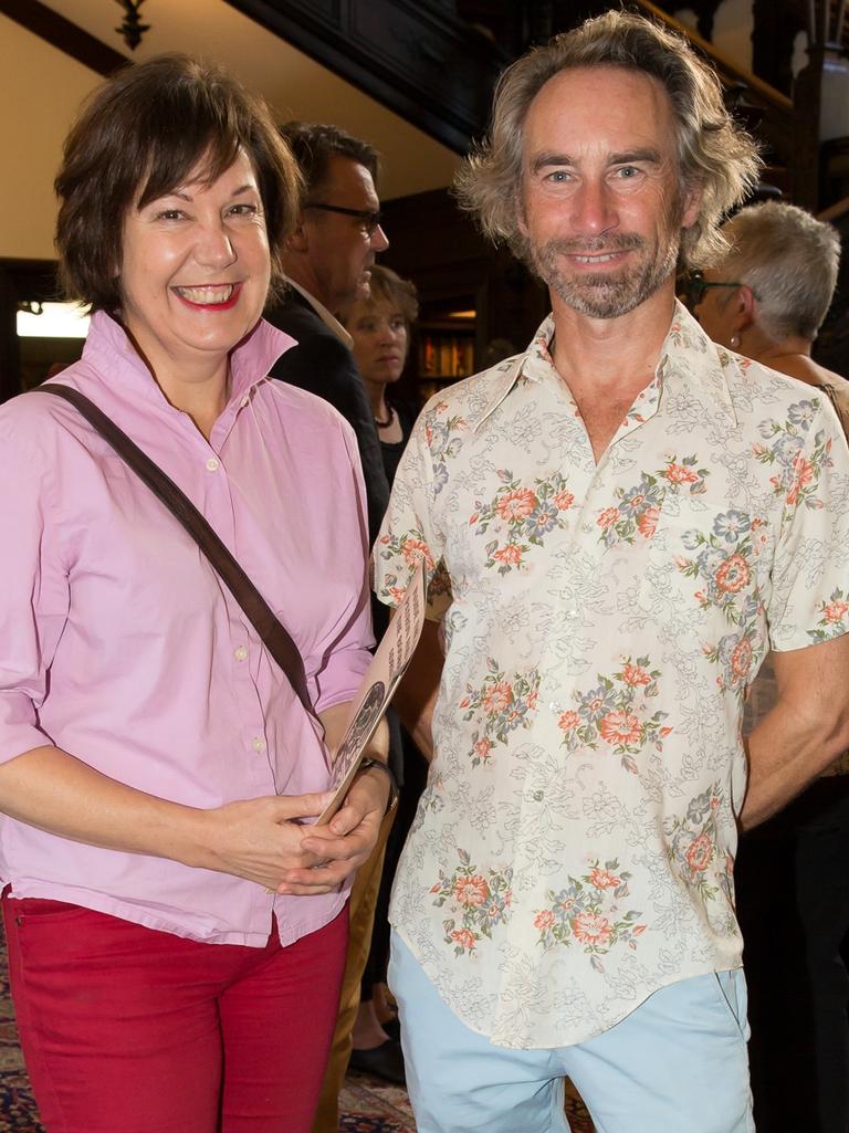 Georgina Downey and Richard Browning at the the opening of a new exhibition at Carrick Hill entitled Inside the Cover: patron and painter, The Bookplates of Adrian Feint.