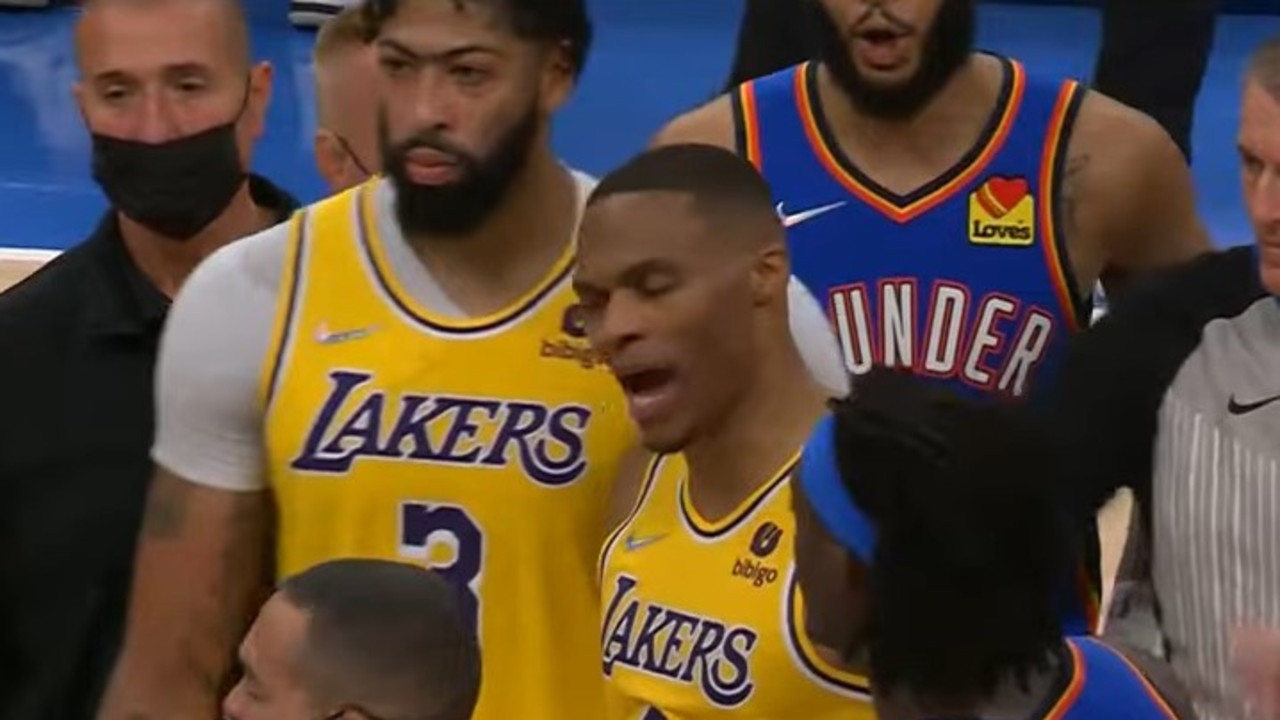 Russell Westbrook was furious. Photo: Twitter