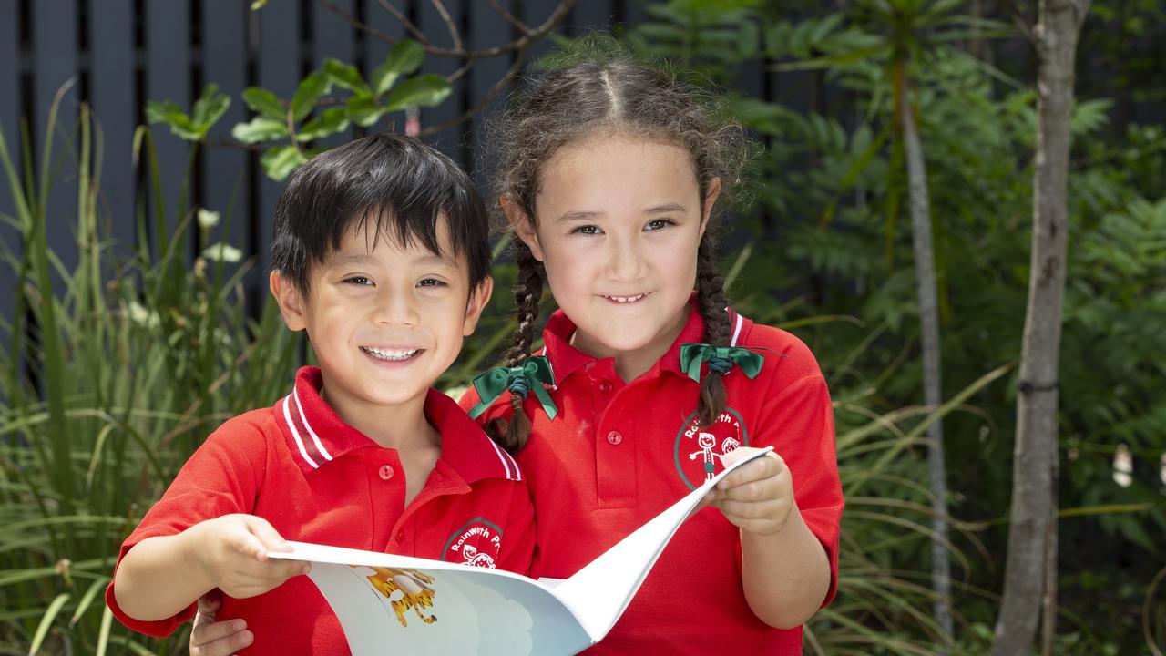 Rainworth State School first day at school for 2021. Prep students Eton and Camilla. Picture: Renae Droop