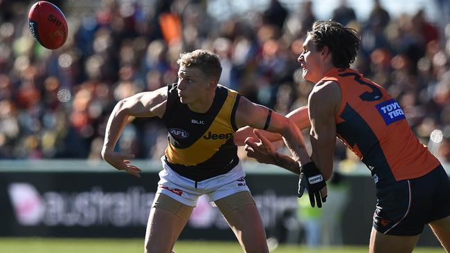 Former Geelong midfielder Taylor Hunt was one of several recruits the Tigers hoped would help strengthen their finals chances. Picture: AAP