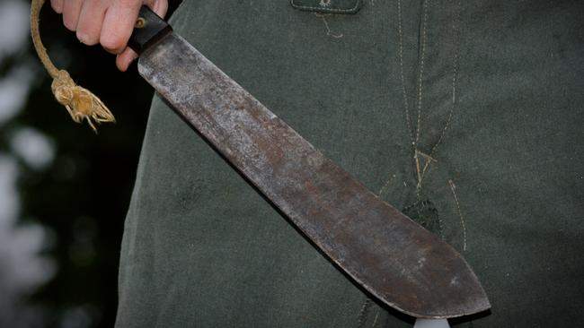 Man wielding a machete. Generic. Picture: iStock