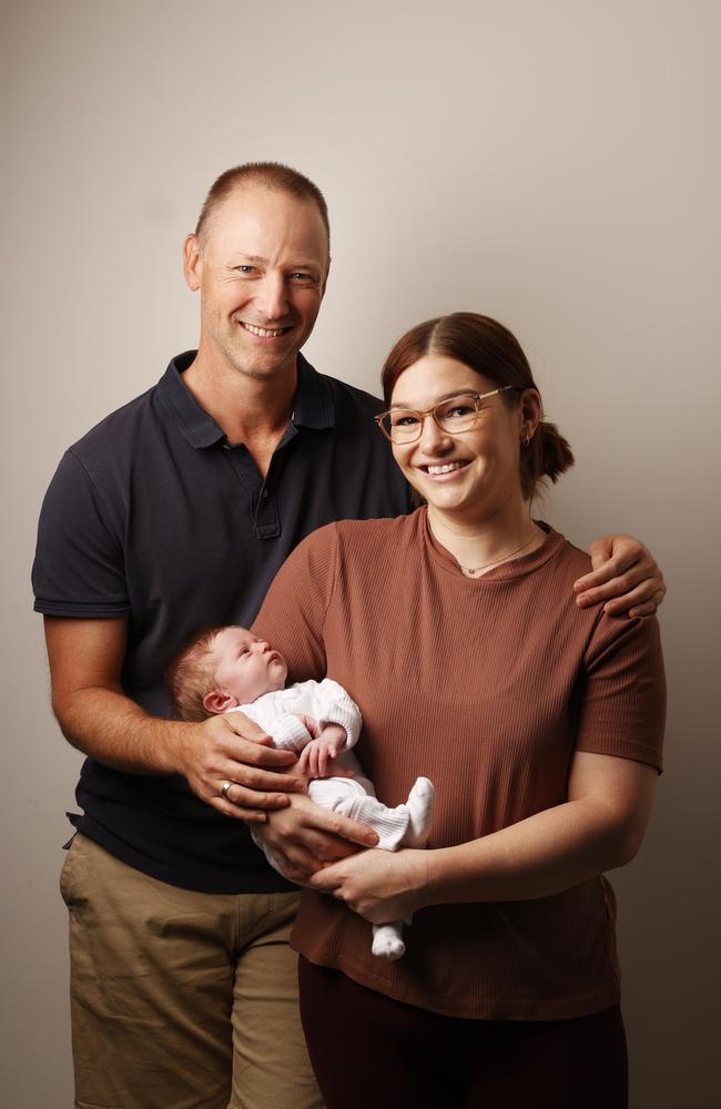 Baby Millie born at the Hobart Private Hospital on February 8th to parents Alicia Read and Adam Smith of Hobart. Hobart Private Hospital have announced they will end their maternity services. Picture: Nikki Davis-Jones