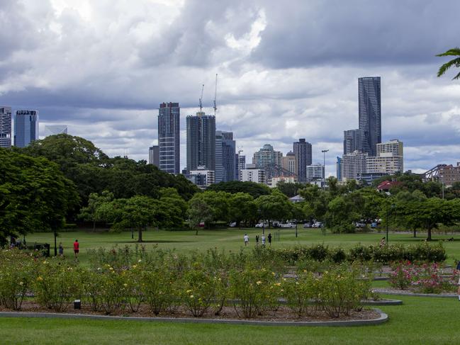 New Farm Park is very popular amongst families and tourists. Picture: Jerad Williams