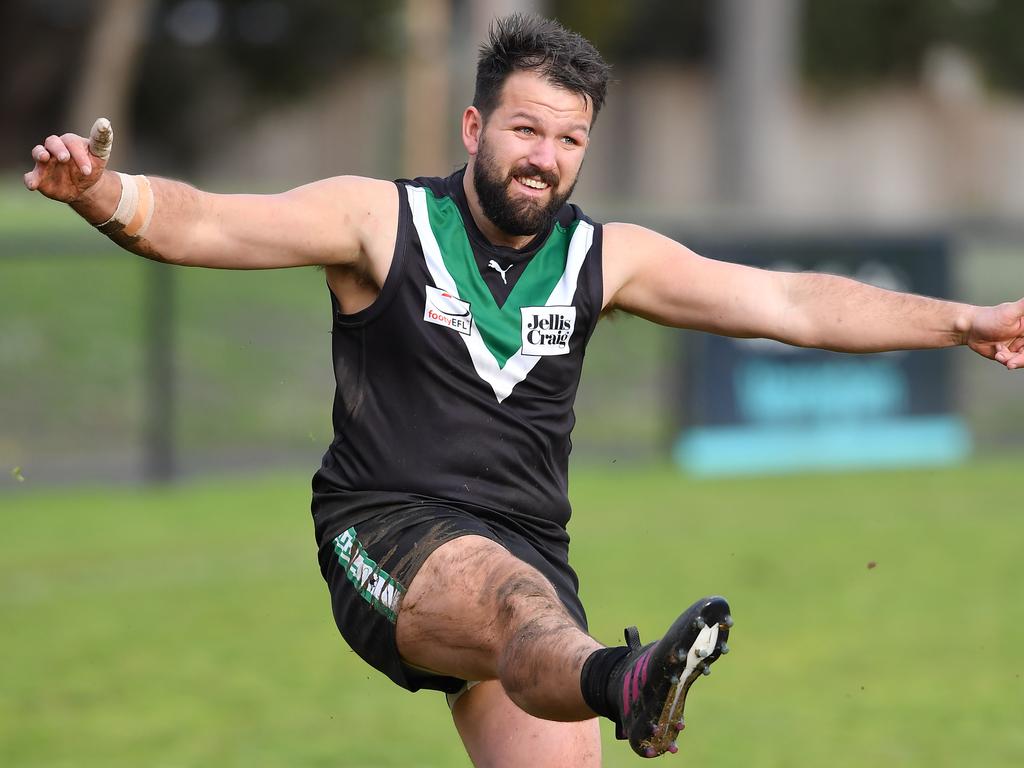 Jack Purcell in action for Donvale. Picture: Andy Brownbill