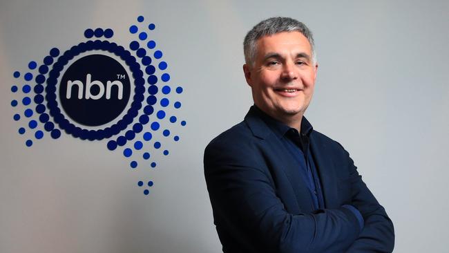 NBN Co chief executive Stephen Rue said customer service standards for the network had improved over time. Picture: Aaron Francis/The Australian