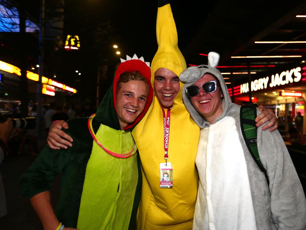 Tuesday Night at Schoolies Week on the Gold Coast. Picture: David Clark