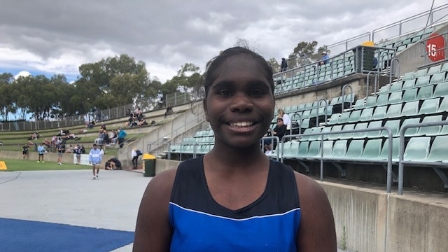 Aussie rules player and sprinter Telaya Blacksmith