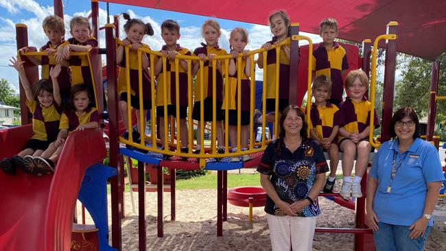 MY FIRST YEAR 2024: Chinchilla State School Prep A students with teacher Mrs Angela Baggley and teacher assistant Mrs Alison Black.