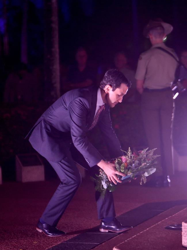 Anzac Day 2025. Dawn service Anzac Park Townsville. Premier David Crisafulli. Picture: Evan Morgan