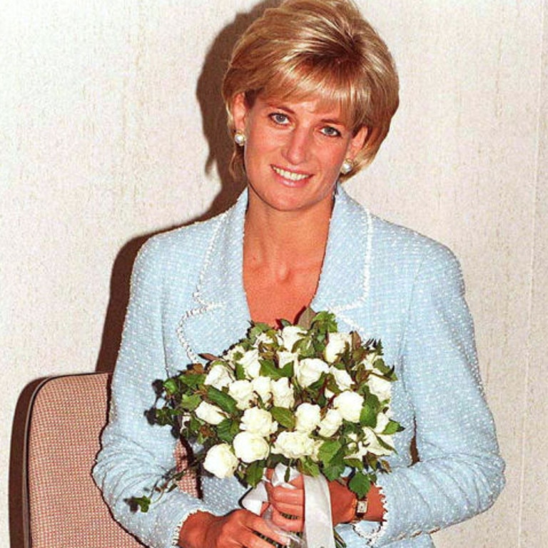 Princess Diana in April 1997, her Cartier watch can be seen on her left wrist. Picture: Anwar Hussein/WireImage.