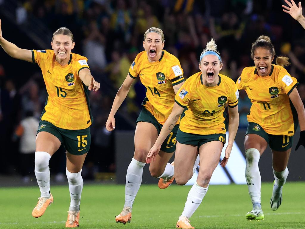 The Matildas brought Australians together in scenes not seen since Cathy Freeman’s 400m gold medal at the Sydney 2000 Olympics. Picture: Adam Head