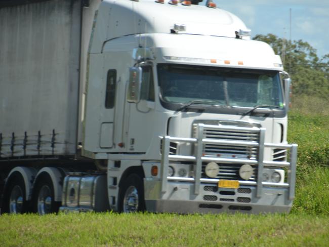 A man has been taken been taken to hospital after a truck crashed into a ditch off the Burnett Highway.