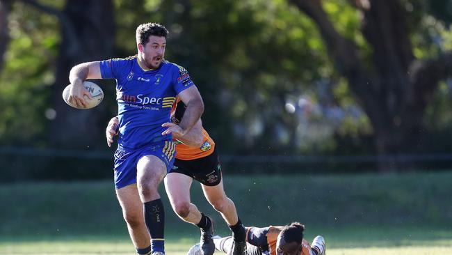 Jakob Giles charges up field. Picture: Sue Graham