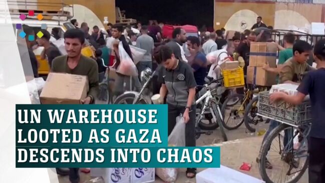 Desperate scenes in Gaza with aid stockpiles looted