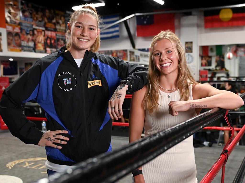 AFLW STAR TAYLA HARRIS GETS KO WIN IN AUSTRALIAN TITLE FIGHT 