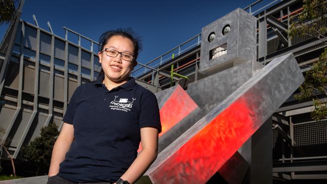 Monash University student Emily Qiao. Picture: Tony Gough