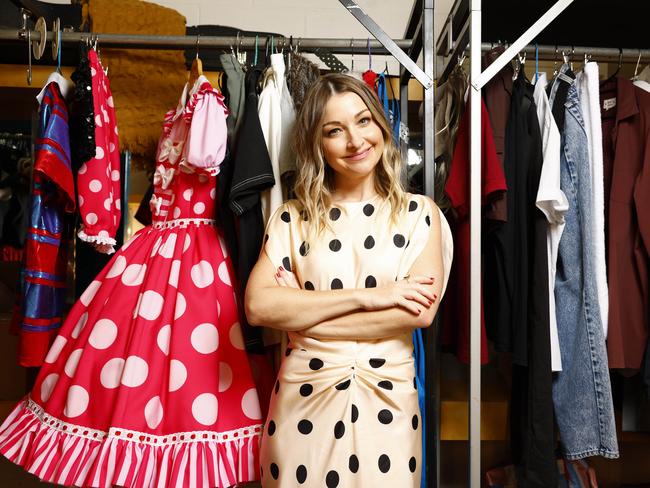 Bananaland co-creator Kate Miller-Heidke backstage at the Riverside Theatres in Parramatta ahead of opening night. Picture: Jonathan Ng