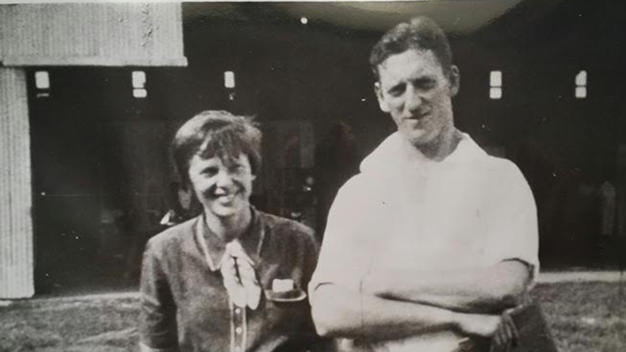 This is the last known still picture of Amelia Earhart and Fred Noonan, taken at Lae, New Guinea after leaving Darwin, never to be seen again. Photo: Larry C. Inman Historical Collection on Amelia Earhart