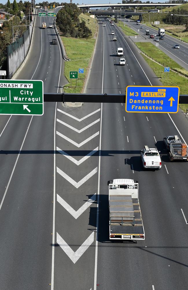 The cost of driving on EastLink has increased in line with inflation since it opened in 2008. Picture: Andrew Batsch