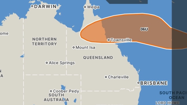 A third cyclone could be developing over Queensland's eastern coast over the next few days. Picture: Bureau of Meteorology