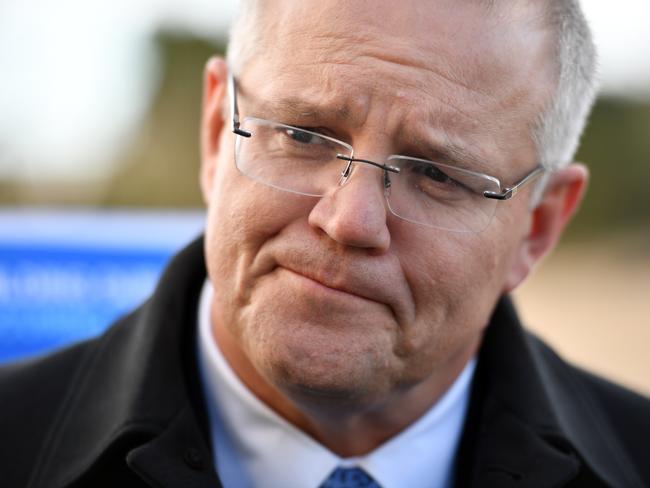 BURNIE, AUSTRALIA - MAY 14:  Prime Minister Scott Morrison campaigns at the Cam River Bridge May 14, 2019 at Somerset, 7km west of Burnie, Tasmania, Australia. The Australian federal election is May 18.  (Photo by Mick Tsikas-Pool/Getty Images)